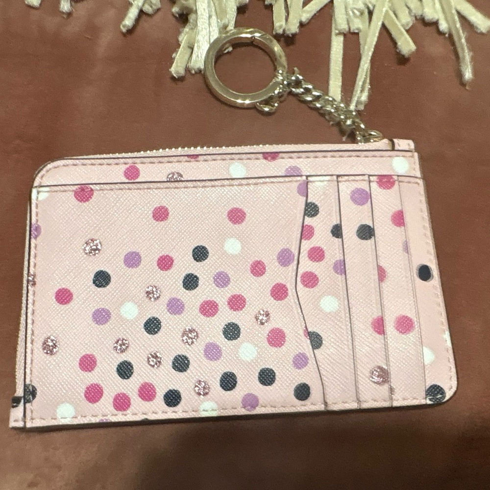 Kate Spade Mini Wallet w/ keychain & zipper. NWT - Picture 2 of 4